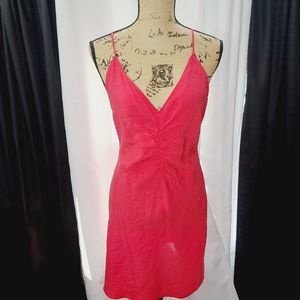 Zara Red V-neck Slip Dress Medium NWT-FLAWED see photos